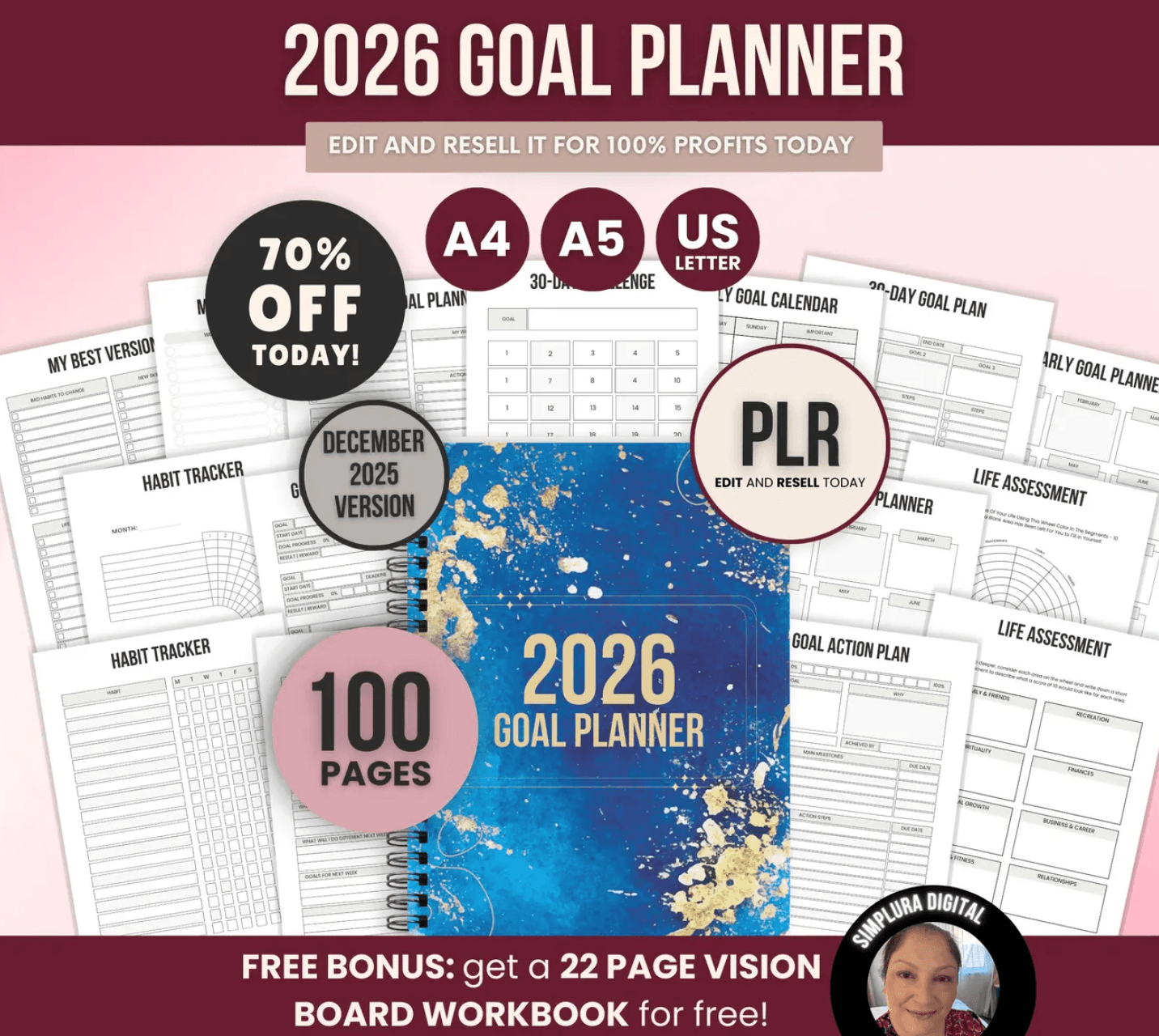 Goal Planner Canva Templates | COTTON