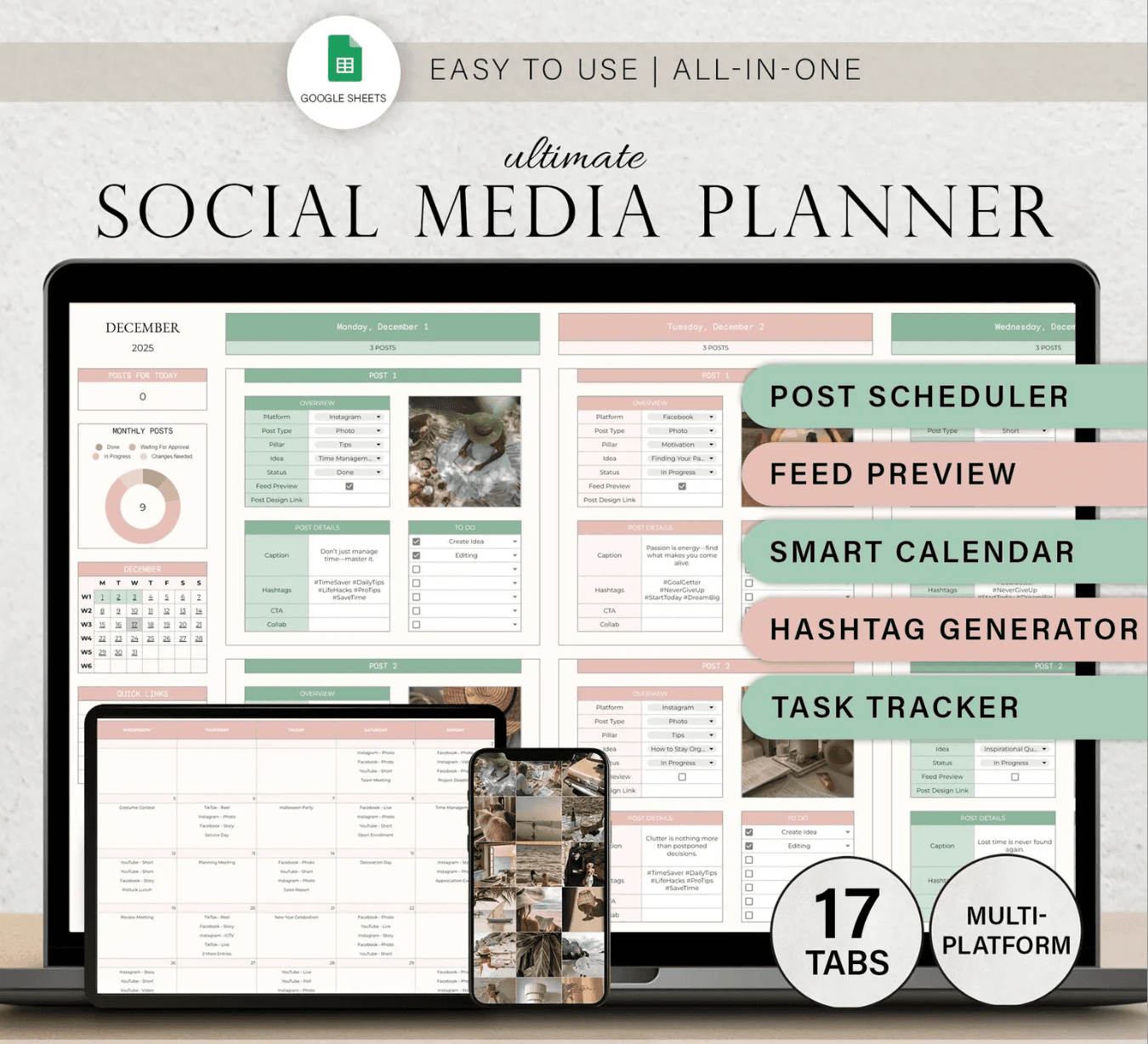 Social Media Planner Canva Templates