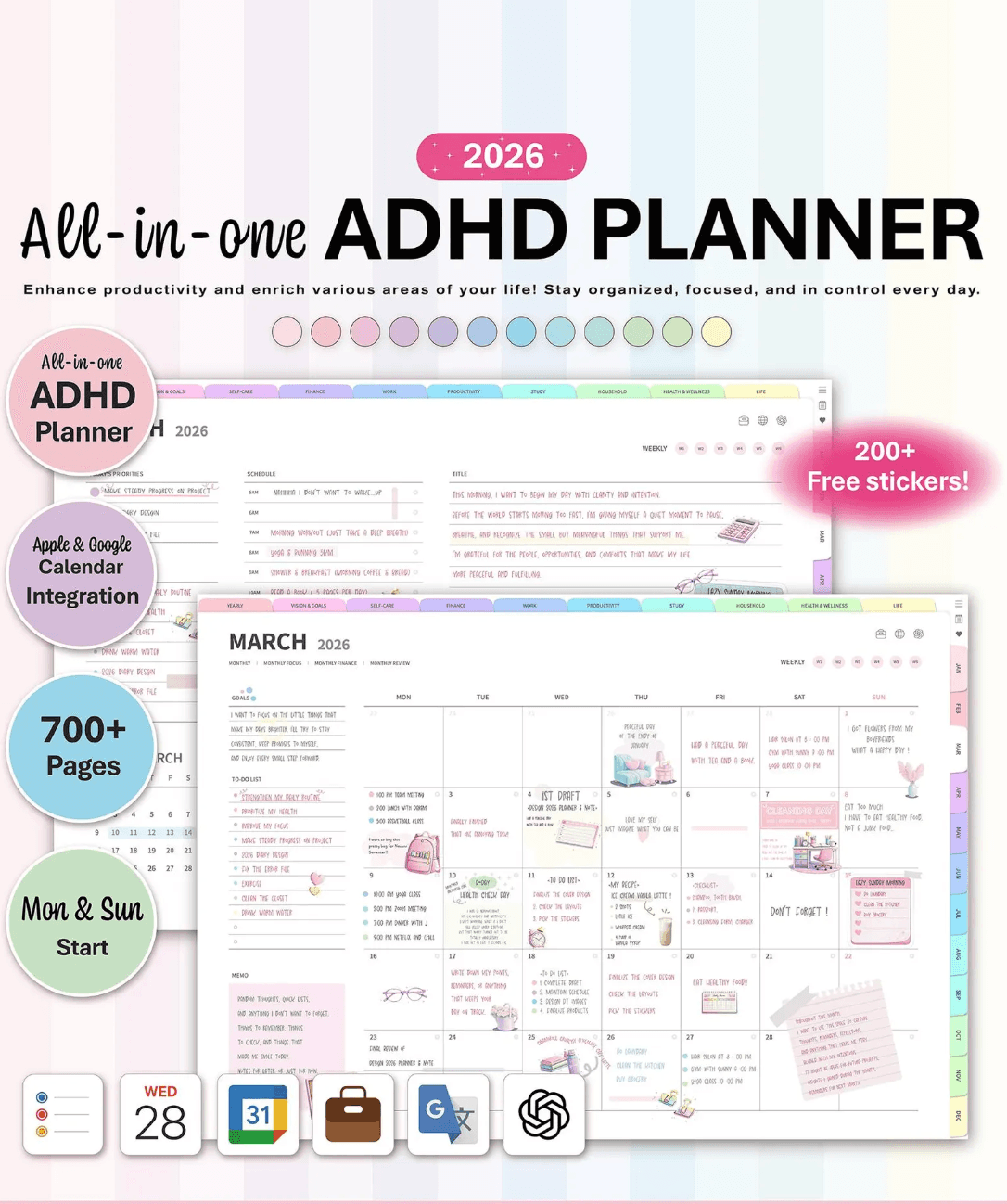 Editable Medical Planner Canva Template